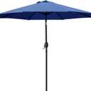 Sunnyglade 9' Patio Umbrella Outdoor Table Umbrella with 8 Sturdy Ribs (Navy Blue)