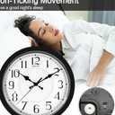 eYotto Night Light Wall Clock for Bedroom, Illuminated Wall Clocks Battery Operated Glow in The Dark Lighted Clock for Home, Living Room, Kitchen, Office, Easy to Read Large Display, 12Inch
