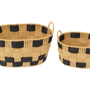 Basket Set of 2, H8" × L14", H7"× L12"