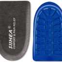 1/2 inch Heel Pads Cushions for Shock Absorption, Heel Lifts Inserts Supports for Plantar Fasciitis, Spur Relief, Shoe Lifts Cups for Achilles Tendonitis, Height Increase (Medium)