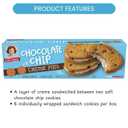 Little Debbie Chocolate Chip Creme Pies, 8 Individually Wrapped Sandwich Cookies, 10.63 OZ Box (EXP 07/19/26)