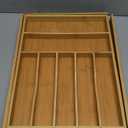 Bellsal Large Premium Bamboo Silverware Organizer - Expandable Utensil Drawer Organizer - 17"x19.6" Utensil Holder and Cutlery Tray with Grooved for Kitchen Flatware and Utensils Mother's Day Gift (Nature)