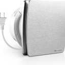 Venta 6 Inch Exhaust Fan  1.7 Sones, Quiet Wall Mount Bathroom Exhaust Fan  Powerful 141 CFM Airflow, Anti-Backflow, Energy-Efficient - For Kitchen, Garage, Office - Silver