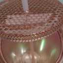 Studded Tumbler with Straw 24 oz Tumbler with Lid and Straw, Textured Plastic Tumbler Double Wall BPA Free for Iced Coffee, Cold Drinks or Water, 24 oz, Pink