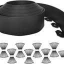 Landscape Edging 98FT,Garden Edging Borders Black [Extra Tall 4IN High] with 150pcs Plastic Stakes, Lawn Edging Flexible DIY Fence for Landscaping,Flower Bed,Grass,Gravel,Tree Surrounding