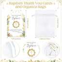 Vesici 25 Set Baptism Party Favors Bulk Includes 3 in 1 Nail Clippers Bottle Opener Keychain God Bless Nail Clippers Thank You Gift Cards Organza Bags for Baptism Party Supplies Souvenirs