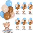 6 Set Blue Bear Baby Shower Table Centerpiece Decorations With Balloon Stand Kit For Bear Theme Boy Girl Gender Reveal Birthday Party Favor Supplies We Can Bearly Wait Photo Props