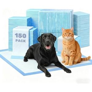 150 Pack Small Puppy Pad - 17.6"x23.6", Super Absorbent Waterproof, Odor Eliminating, Leak-Proof, 5-Layer Potty Training Pads, Dog/ Cats Pee Pad for Indoor Floor Protection