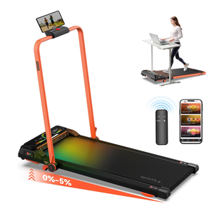 Lysole Walking Vibration Pad Treadmill with 6% Incline for Home&Office,4-in-1 Foldable Walking Pad Running Machine with LED Display,Under Desk Treadmills with 0.3-7.5 MPH,265 LBS Capacity,APP Control