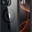 ESR for iPhone 16 Pro Max Case, Compatible with MagSafe, Shockproof Military-Grade Protection, Scratch-Resistant Back, Magnetic Phone Case for iPhone 16 Pro Max, Classic Hybrid Case, Clear Black