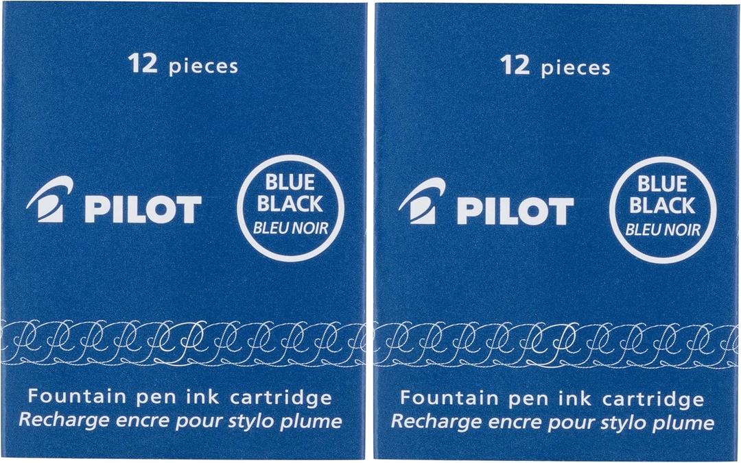 Pilot Namiki IC100 Fountain Pen Ink Cartridges - Blue/Black (Pack of 2)
