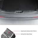 Interior Rear Bumper Protector for Toyota RAV4 2025 2024 2023 2022 2021 2020 2019 Accessories Stainless Steel Rear Bumper Guard Trunk Sill Protector (Black Brushed)