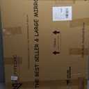 NeuType 36"x24" Arched Wall Mirror, Small Full Length Mirror Hanging or Leaning Against Wall, Dressing Mirror Make-up Mirror for Living Room, Bedroom, Bathroom, Aluminum Alloy Thin Frame, Gold