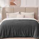 Sherpa Blankets Queen Size - Fleece Queen Blanket for Bed, Soft and Warm Throw Blanket for Winter, 90" x 90", Grey