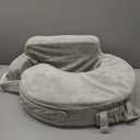 My Brest Friend Super Deluxe Nursing Pillow - Enhanced Comfort & Ergonomic Breastfeeding Pillow for Ultimate Support For Mom & Baby - Adjustable and with Handy Side Pocket, Platinum