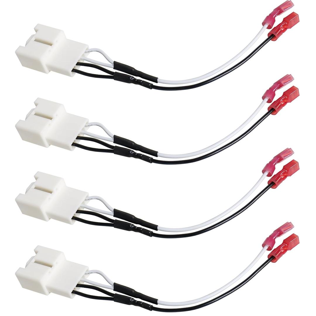 72-6912 Car Speaker Wire Harness Connectors Compatible with Ford F150 Focus Mustang Mondeo Escape Explorer Edge Mazda 2 3 6 CX-5 Miat,4PIN Front Rear Door Wiring Harness Adapter 4PCS