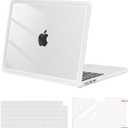 MOSISO Compatible with MacBook Air 13 inch Case 2025 2024 2023 2022 M4 A3240 M3 A3113 M2 A2681,Anti-Cracking Heavy Duty TPU Bumper Hard Case&Keyboard Skin&ScreenFilm for MacBook Air 13.6, Transparent