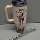 DUUV Bestie Gifts for Women, Friendship Gifts for Friends Sister, To My Badass Bestie Stainless Steel Insulated Mug, Friend Gift for Birthday Christmas Thanksgiving Graduation Friendship Day, 1PCS