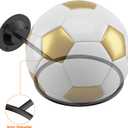 Basketball & Sports Ball Holder - Wall Mount Display Storage for Basketball, Soccer, Volleyball, Football, Rugby