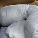 MOON PARK Pregnancy Pillows for Sleeping - 57 Inch U Shaped Full Body Maternity Pillow with Removable Cover - Support for Back, Legs, Belly, Hips - Pregnancy Pillow for Women - Grey