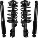 EVERESTWAY Front & Rear Complete Strut Coil Spring Assembly Shock Absorbers 172199 172200 Compatible with 2004-2007 Chevy Malibu BASE-LS-LT