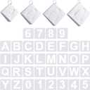144 Pcs Letter and Number Stencils 4 Sizes Alphabet Number Templates Reusable Plastic Stencils for Painting on Wood, Walls, Signs(3,4,5,6 Inch,Regular)