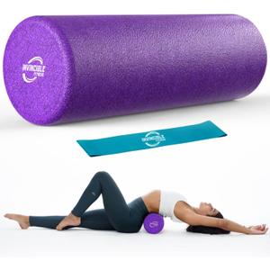 Invincible Fitness EPP Foam Roller for Deep Tissue Massage  Enhance Recovery, Relieve Pain, and Boost Mobility for a Stronger, Healthier You (Purple)