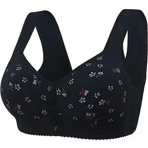 Nilaloom Bra, Comfortable & Convenient Front Button Push Up, Women Sports No Underwire for Everyday Wear, Size: X-Large