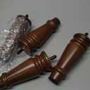 Maricome Wood Furniture Legs 6 inch Replacement Feet Set of 4 Pre-drilled M8 Bolt Ottoman Chair Cabinet Dresser Wooden Legs Mid Century Screw in