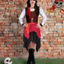 KatchOn Halloween Women's Pirate Costume - Adult Dress for Cosplay (L)