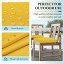 Wellsin Outdoor Chair Cushions for Patio Furniture, 3-Year Color Fastness Patio Chair Cushions Set of 4, Water Resistant Round Corner Outdoor Seat Cushions 17"X16"X2", Yellow