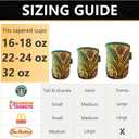 Neoprene Insulated Cup Sleeve for Iced Coffee, Hot & Cold Beverages  Reusable, Washable Drink Holder Cup Sleeve  Anti-Slip, Eco-Friendly, Multi-Color Design (PALMS, MEDIUM)