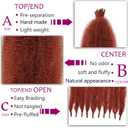 ZRQ 24 Inch Soft Springy Afro Twist Hair For Distressed Locs 8 Packs Copper Red Marley Crochet Braiding Hair Pre-Separated Synthetic Hair Extension For Black Women 8 Strands/Pack (350#)