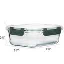 M MCIRCO 8-Pack Glass Food Storage Container with Lids, Airtight Glass Lunch Bento Boxes, Glass Meal Prep Container,Microwave, Oven, Freezer and Dishwasher Friendly