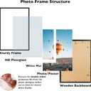 JCJMY 24x36 Picture Frame with 20x30 Mat, Display Photo 20x30 with Mat or 24 x 36 Without Mat, Wall Hanging Large 24 by 36 Poster Frame with Plexiglass, Black