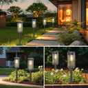 EXCMARK 16 Pack Outdoor Solar Lights Waterproof for Yard Garden Walkway Pathway Lawn Decorative Contemporary Landscape Lighting. (Warm White Light, 16)