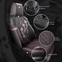 Rav4 Seat Covers Custom Fit for Toyota Rav4 Full Set Faux Leather Car Seat Covers Waterproof Full Coverage (Black Redline, Gas Model 2019-2025 LE/XLE/Premium/Limited)