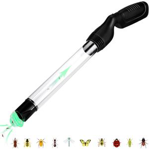 Qualirey 1 Pack Bug Vacuum for Adults Bug Vacuum Catcher Insect and Spider Traps Sucker Battery Powered Grabber with LED Light Stink Ant Moth Cockroach Small Bedbug