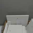 TUTOTAK Narrow Bookshelf, 8-Tier Bookcase, Spine Book Shelf for Small Space, Corner Standing Shelf for Living Room, Office, Study, Entryway, White BS06BW008