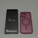 TOCOL for Phone 15 Case, Compatible with Magsafe Charger, Full Camera Protection, Drop Protection, Translucent Matte Phone Case for iPhone 15 6.1 inch (Plum)