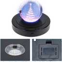 7 Led Rotating Display Stand, Round Spinning Display Stand with Colored Lights 360 Degree Rotating Display Base Stand with 4 Revolving & 8 Light Modes (Black)