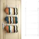 HapiRm Over Door Hat Rack - 3 Tier Wall Mounted Hat Organizer with 24 Hooks, Baseball Cap Organizer Storage Holds up to 24 Caps for Door, Bedroom, Closet