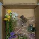 Mini Vase Magnets for Fridge, 10pack Cute Tiny Magnetic Glass Vases Refrigerator Accessories, Real Flowers Pot Magnet, Funny Aesthetic Plant Pot Locker Office Kitchen Decoration, Small Magnet Bud