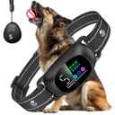 Dog Bark Collar with Remote – 2-in-1 Automatic & Manual Modes, Smart Anti Bark Dog Training Collar with Beep, Vibration & Shock, 330FT Range, IP67 Waterproof, Rechargeable (8-150lbs)