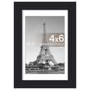 upsimples 4x6 Picture Frame, Display Pictures 3.5x5 with Mat or 4 x 6 Without, Wall Hanging Photo Frames, Black, 1 Pack