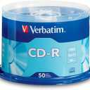Verbatim CD-R Blank Discs 700MB 80 Minutes 52x Recordable Disc for Data and Music - 50 Pack Spindle, Silver
