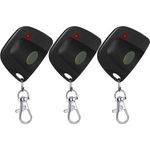 Kingdder 3 Pieces Garage Door Remote Compatible with Multicode 300mhz 10 Dip Switch 3089 3060 3070 Gate Opener Remote Control with Keychain(Black, Gray)