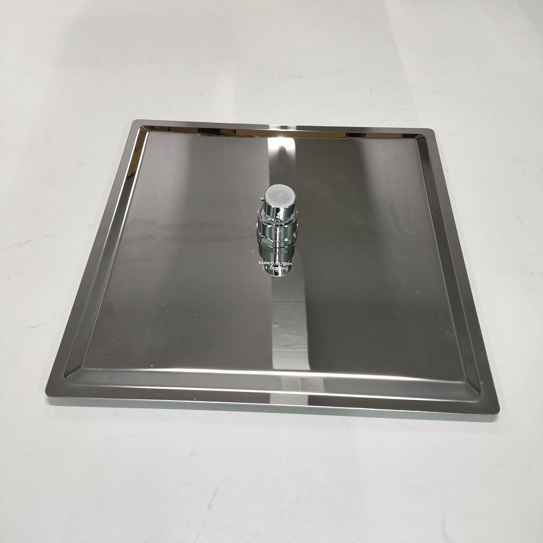 KES 12-Inch Shower Head Rainfall Style Modern Square Ultra Thin SUS304 Stainless Steel, Polished Finish, J211S12F18-PS