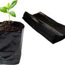 gardtree 8 x 10 100PCS Thicken Plastic Plant Nursery Bags Nursery Grow Bags for Fruit Trees,PE Seedling Pots Seed Starter Pouch Ideal for Flower, Starting Saplings, Plant Grow Container (Black)