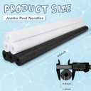 6 Pack Jumbo Pool Noodles Swimming Floating Foam Tube Extra Large Hollow Bright Swimming Pool Noodles Bulk Heavy Duty for Adults (Black,White,40x1.6inch)